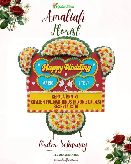 Papan Bunga Pernikahan Telemung